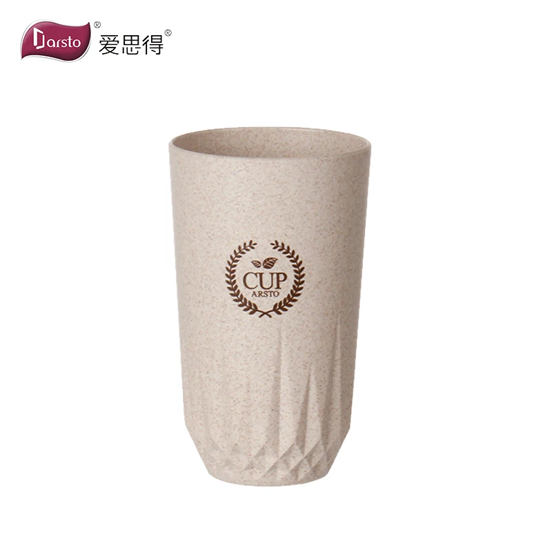 

Biodegradable Mug 400ML Plastic Coffee Cup Eco-Friendly Wheat Straw Cup Tooth Cup