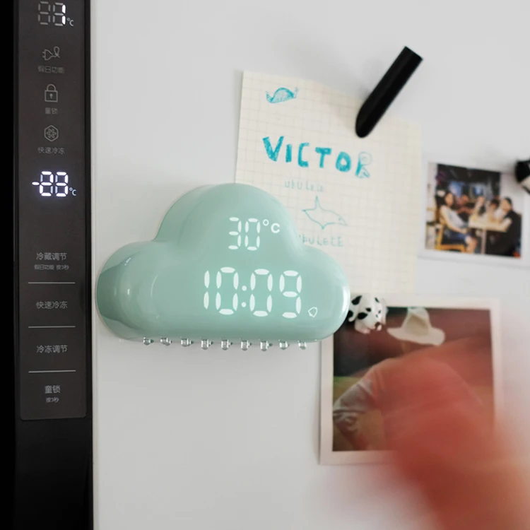 Digital clock cloud shape night light