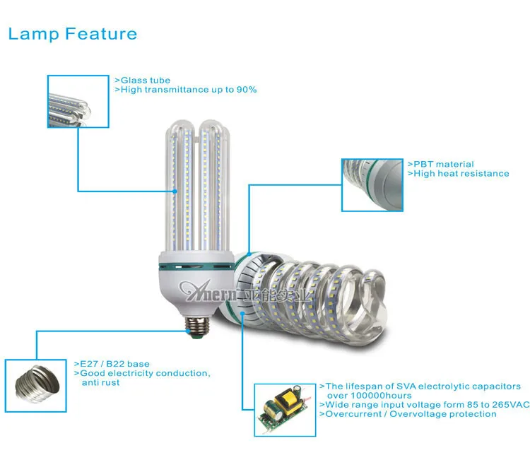 
Low price E27 B22 Fluorescent corn LED energy saving bulb 