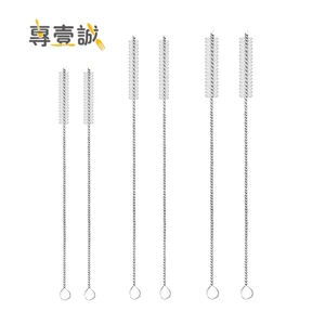 Image of wholesale cheap nylon bristles cleaning brush for multiple size straws brush