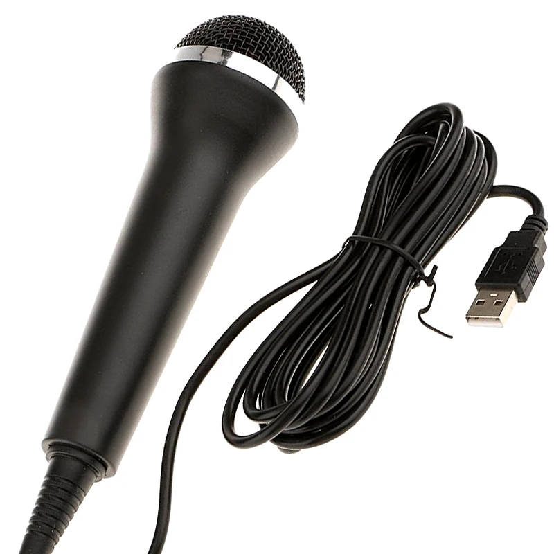 

USB Wired Microphone Speaker for PS4 Nintendo Switch Wii Xbox 360 Xbox One Game Console, Black