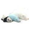 BSCI Factory Customize Stuffed Plush Lying Polar Bear With Outfit OEM Plush Toy