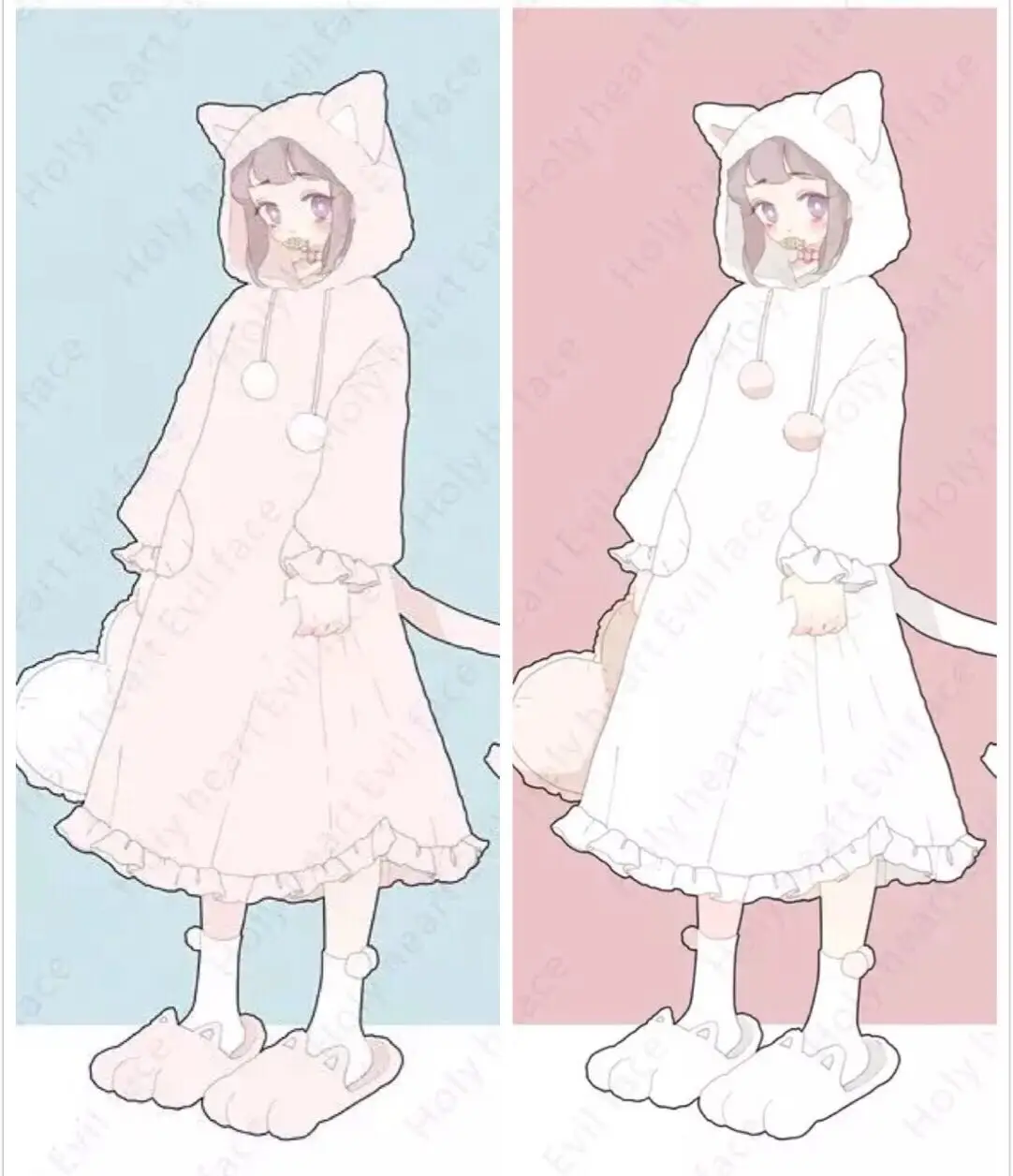 Youth-Song Sweet Lolita Woolen Cape Ears Hooded Cute Princess Fleece Girls Coats Kawaii Women Overcoat