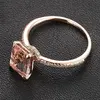 Engagement Ring Pave CZ with Rose Gold Plating