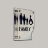 frosted acrylic restroom sign with standoffs customized pattern perspex door sign leading to restroom