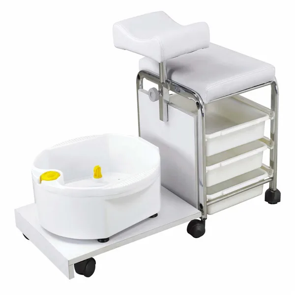 Portable Pedicure Trolley Foot Rest With Footbath Spa Basin Rj8301