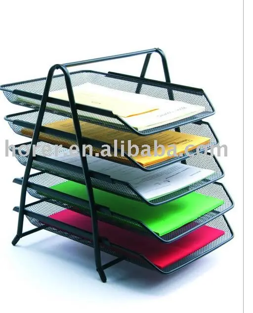 
Metal mesh file tray 