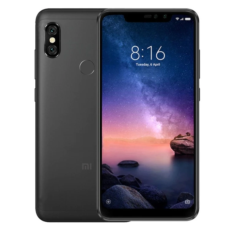 

Original Xiaomi Redmi Note 6 Pro Mobile Phone 32GB 64GB 6.26 inch Screen Android mi mobile price xiaomi redmi note smartphone, Black gold