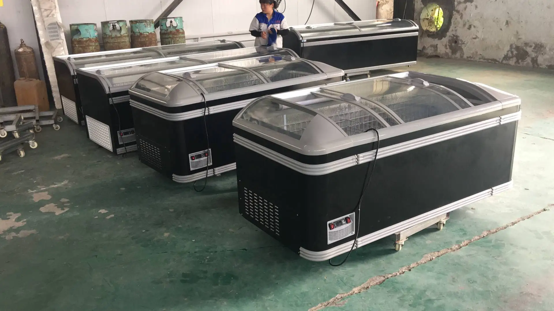 Large Capacity 2m Commercial Island Chest Freezer For Dumplings,Frozen