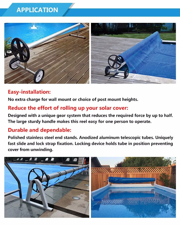 above ground pool and inground pool solar cover reel replacement parts