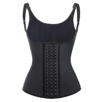 

Wholesale Black Hooks 25 Steel Boned Adjustable Fashion Women Latex Waist Trainer