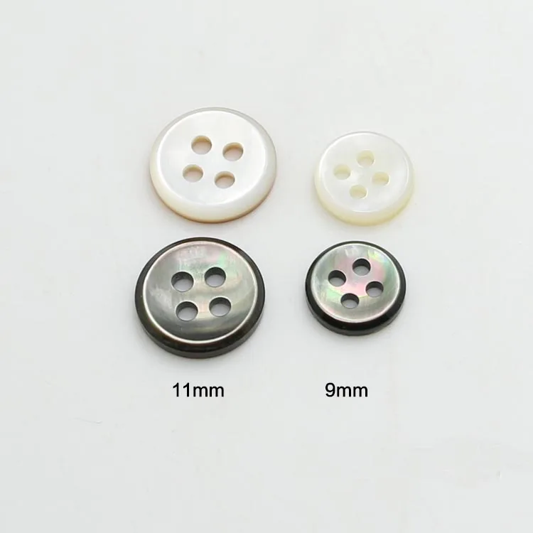 shell button - Size: 11mm - Color: white