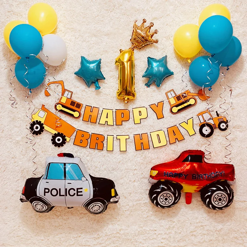 Fournitures De Construction De Fete D Anniversaire Pour Bebe Voiture Coloree Kit De Decoration Pour Fete D Anniversaire Ballons A Theme De Voiture Buy Fournitures De Fete D Anniversaire Pour Enfants Decorations De Ballon De Fete D Anniversaire Kit De