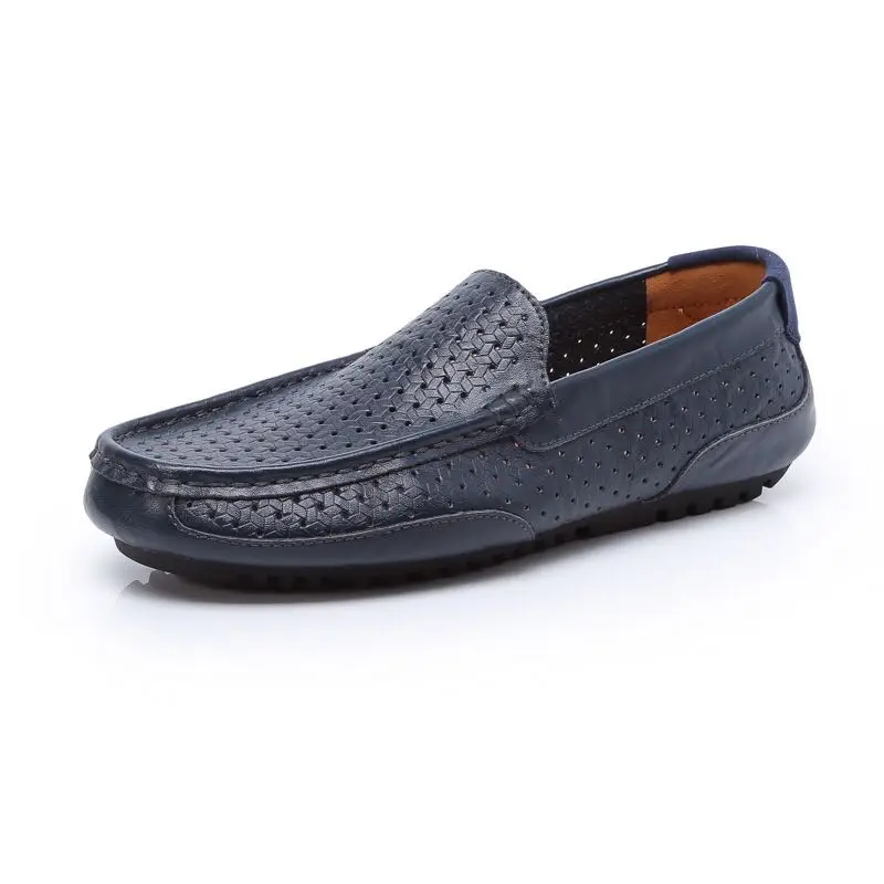 

New style fashion men casual shoes loafer shoes leather shoes, White/orange/white