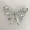 handmade artificial decoration feather white flying butterfly