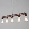 Nordic Industrial loft iron pipe Pendant light Edison Vintage Bulbs E27 5 Arms Lights for Home/Bar/Cafe Decorative Lighting