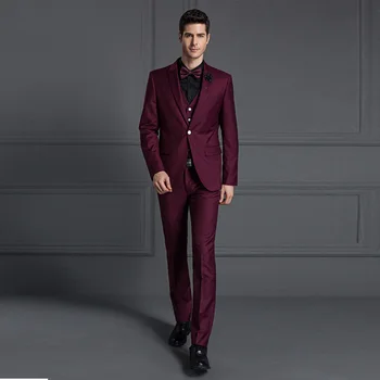 Guangzhou Clothing Factory Men Red Suit 3 Piece Suit Wedding Buy 3 Piece Suit Wedding Product On Alibabacom