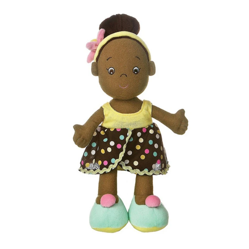 Wholesale Custom cheap plush toy Human Plush Baby Black naked Girl Rag Figure With Afro Hair