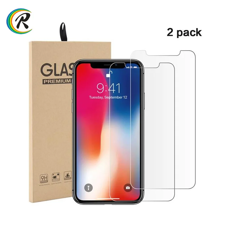 

Amazon Hot 2 pack Tempered Glass for iPhone XS Max screen protector for iPhone X XS XR Anti-Scratch with retail box