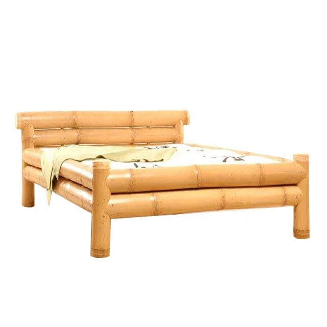 
High quality beautiful furniture bamboo bed custom support 