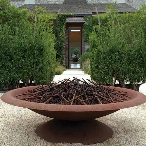 Outdoor Rust Corten Steel Bowl Bbq Brazier Fire Pits Buy High