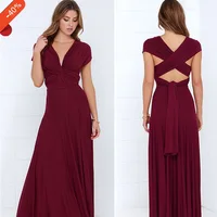 

Dusty Rose Bridesmaid Infinity Dresses Floor Length Maxi Wrap Convertible Multiway Rosewood Wedding Dress