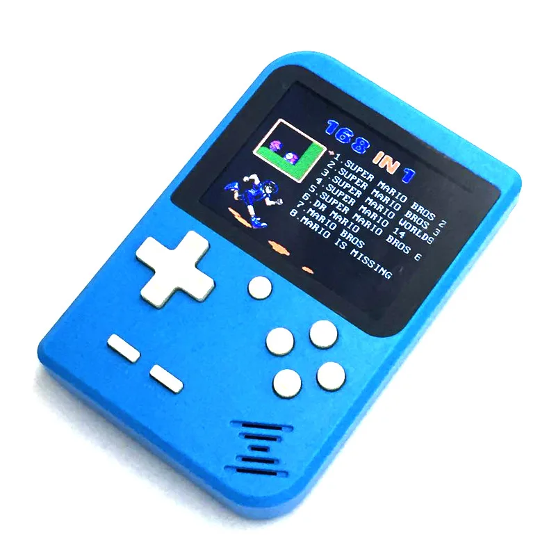 

Excel Digital Handheld Game Console Built-in 168 Classic Retro Games Portable Children's mini Video Game Console, White/black/blue/red