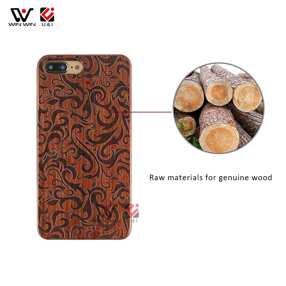 OEM Custom Logo Real Wooden Case Rosewood Phone Cover For iPhone XR XS Max