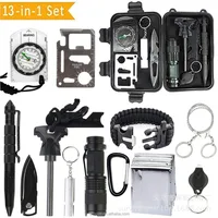 

Christmas Gift Professional 13 In 1 Emergency Survival Gear Kit Outdoor and Cmaping Amazon FBA Great 13 in 1 Survival Gear Kit