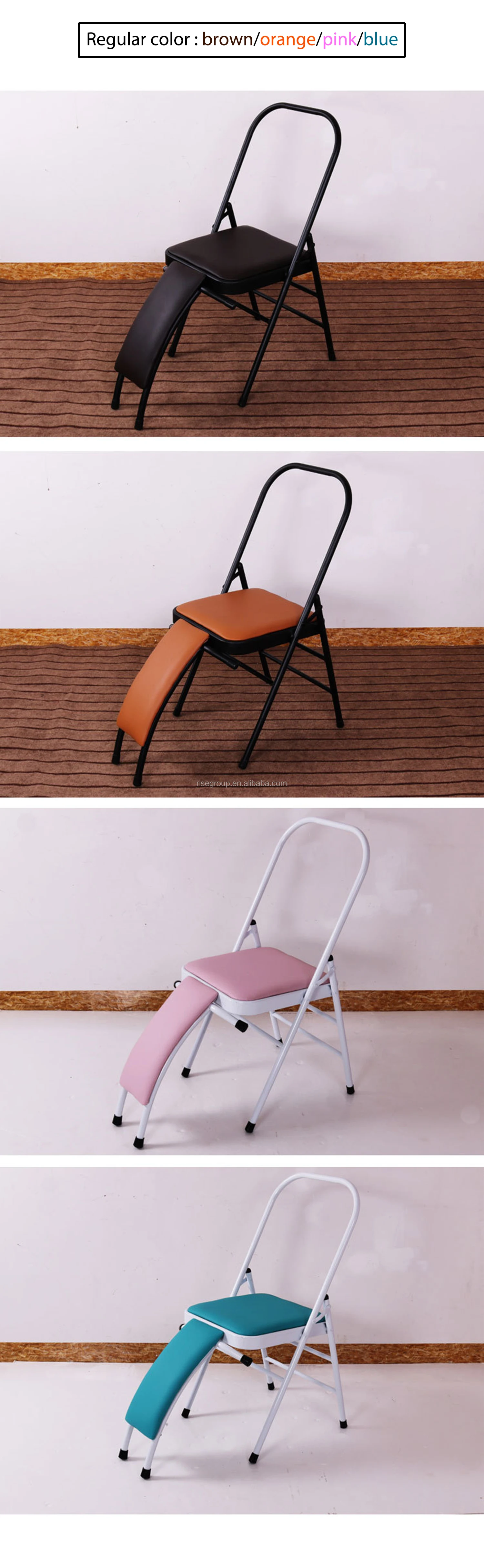 Foldable Cushion Yoga Chair With Back Support Yoga Inversion Chair Back