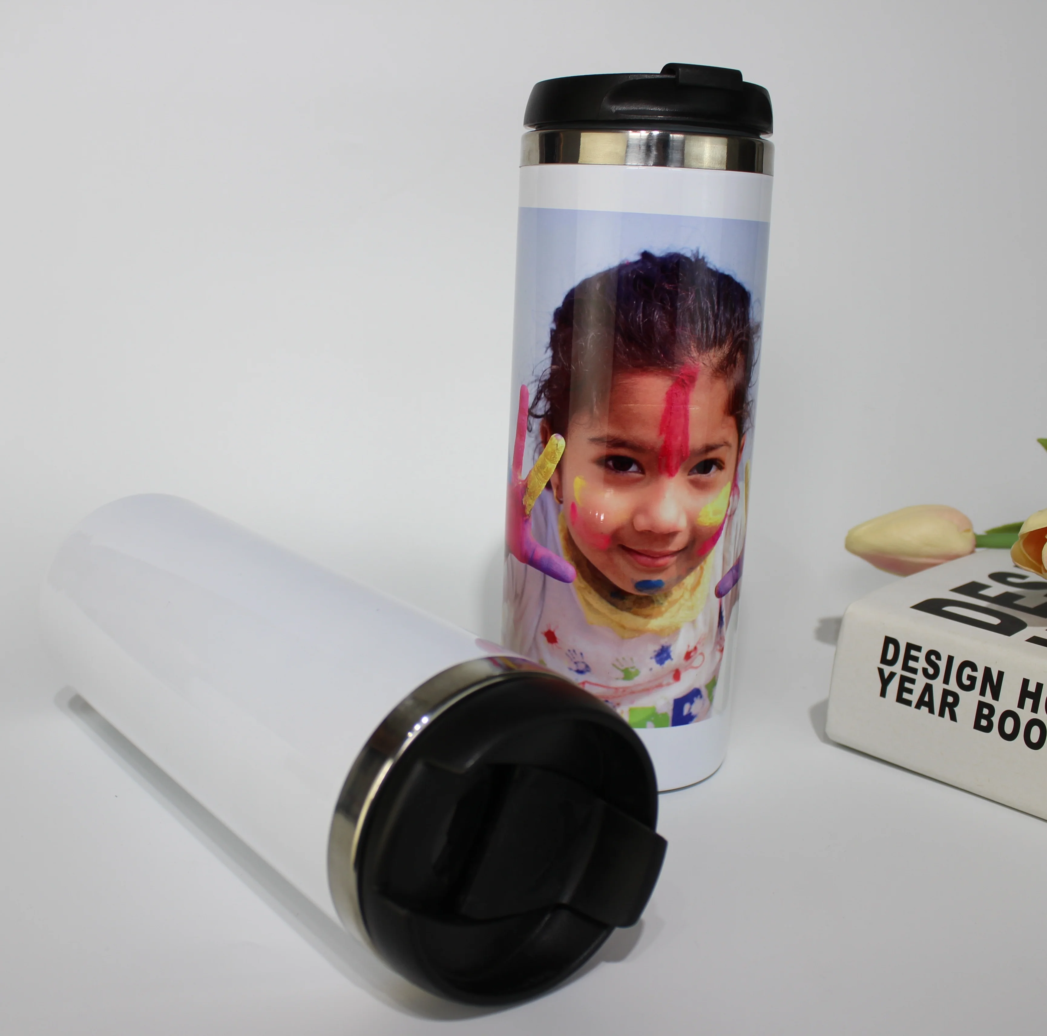 

Popular Custom Printed Thermo Cups With Lid Sublimation Stainless Steel Water Bottles, Customized color