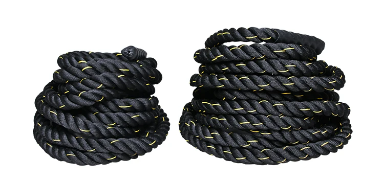 High Quality Black Nylon Battle Rope Power Train Gym Equipment