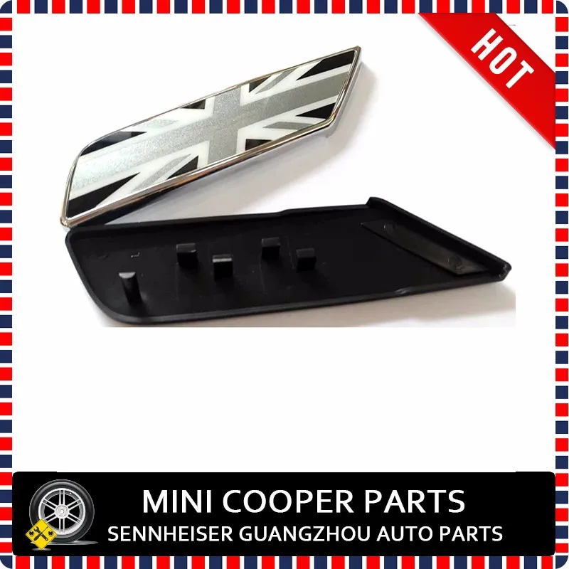 Mini Cooper Black Union Jack Style Side Lamp Cover