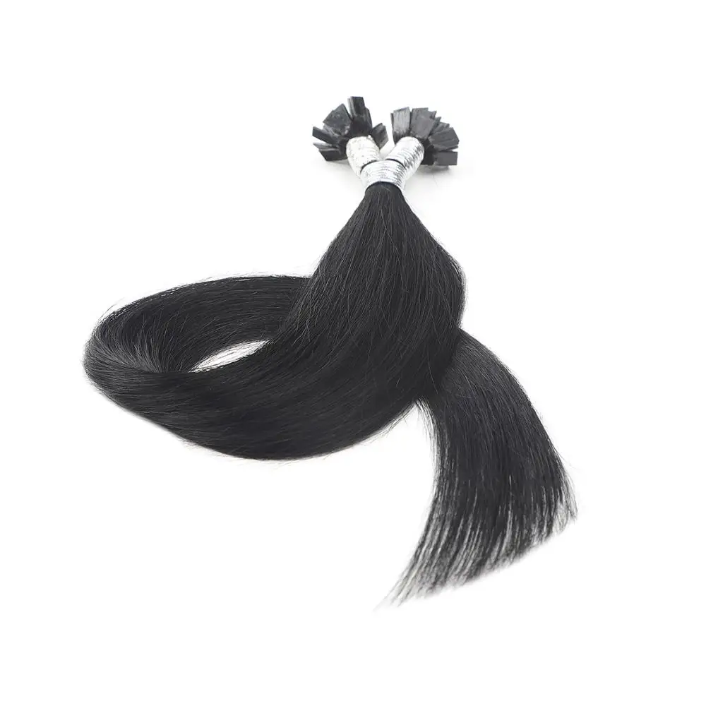 

Free Sample Neitsi Dark Color Brazilian Hair Flat Tip Hair Straight Keratin Glue Mini Flat Tip Hair