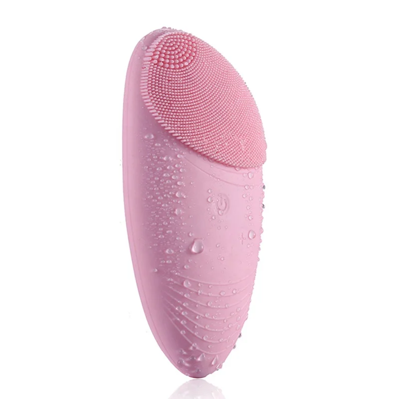 

High Frequency Vibration Exfoliating Silicone Face Scrubber Exfoliator Brush Sonic Facial Cleansing Brush, Pink, blue, green, purple