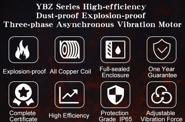 Yutong YBZ series industrial vibrating motor dust proof explosion proof AC vibration motor