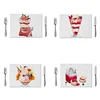 100pcs Wholesale Icecream Patterns Printing Linen Fabric Placemat Dining Tables Mats
