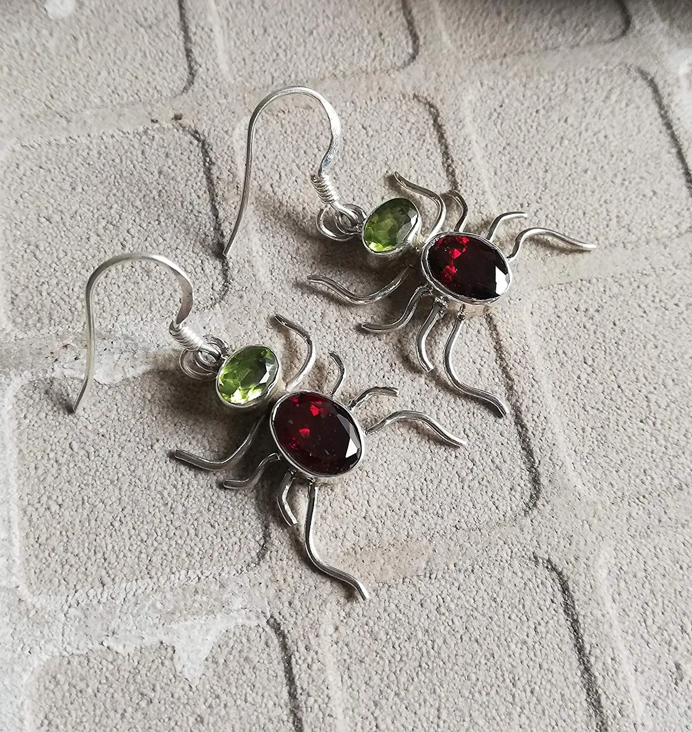 GiftJewelryShop Bronze Retro Style black widow spider Photo Clip On Earrings Flower Earrings #12
