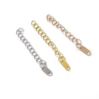 

6cm Stainless Steel Extender Chain With Rectangle Charms for Bracelets Necklace