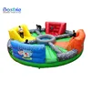 Customized interactive carnival game bungees running sports hungry hippo chow down inflatable game