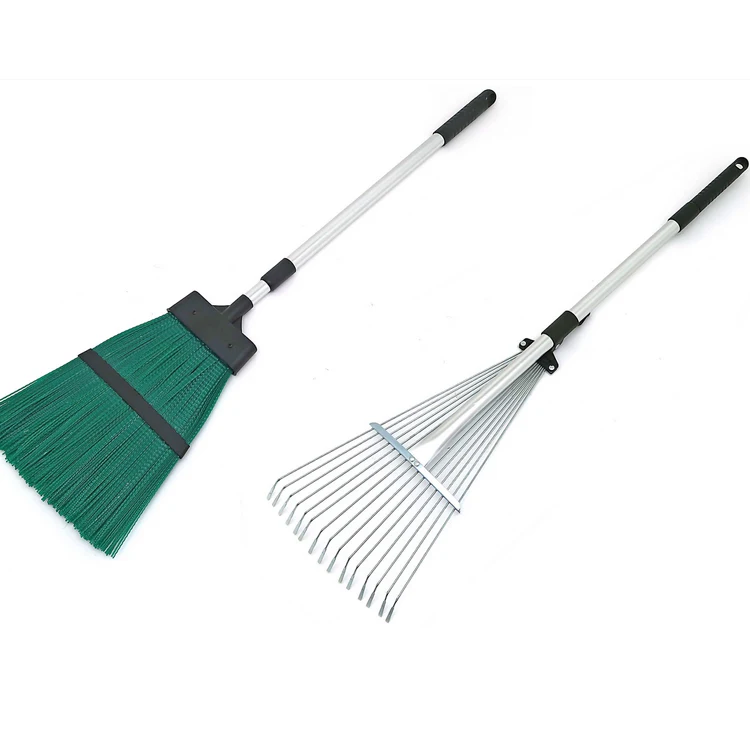 Outdoor Garden Broom Hard Bristled Garden Broom With Extendable Handle ...