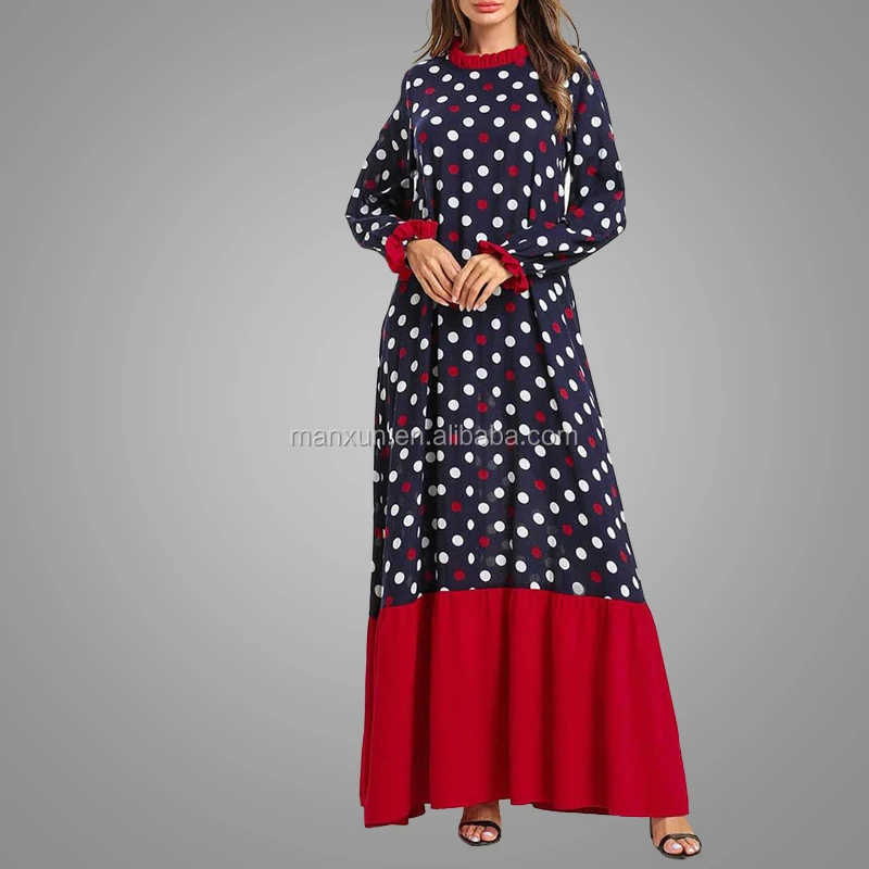 polka dot dress muslimah