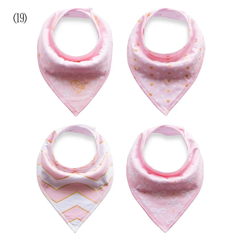 

Safe Material Adjustable toddler baby organic cotton baby bandana drool bibs, Multi colors
