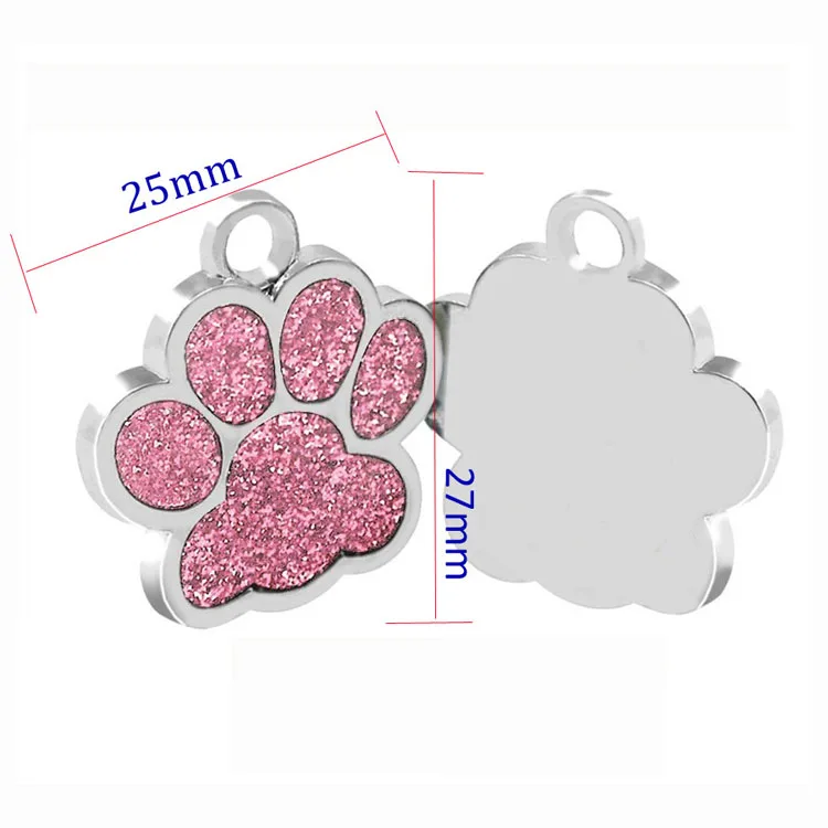 

Medium Id Foot Dog Card Color Glazed Zinc Alloy Pet Supplies Laser, Gold;silver;green;blue;pink;purple;red