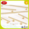Factory supplies OEM ROHS round bar pull in brushed brass knobs, glass brass knob