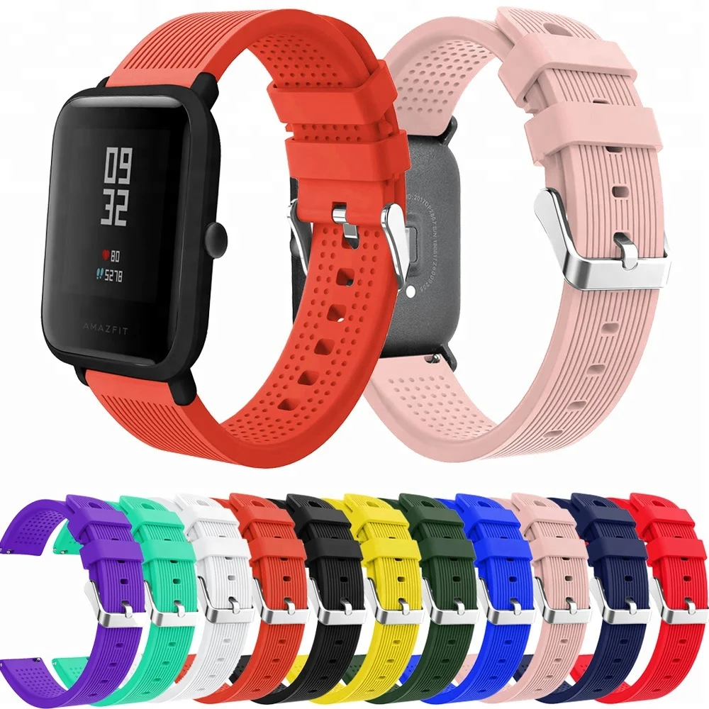 

20mm Silicone Wrist Watch Band Strap for Xiaomi Huami Amazfit Bip BIT PACE Lite