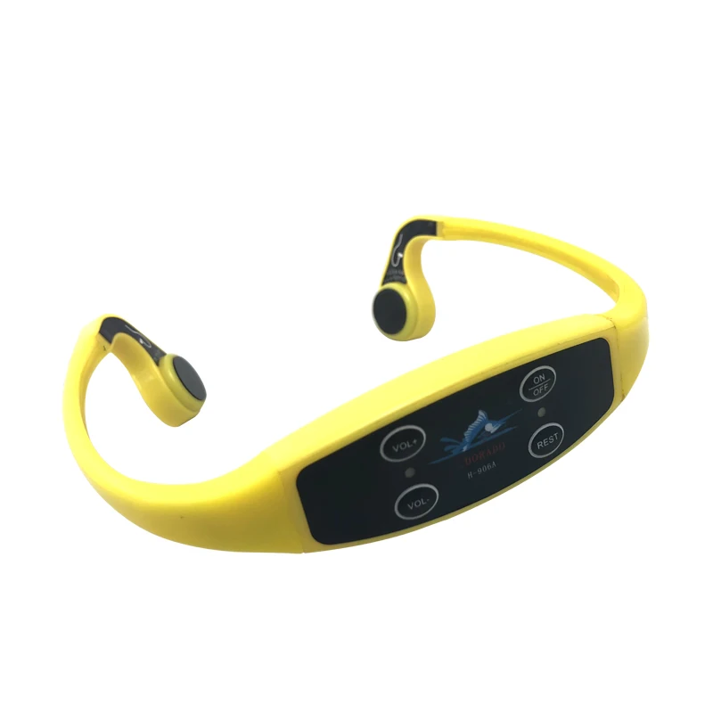 

Swimming Bone Conduction Technology Aquatic Sports Trainer Coaching Walkie Talkie Radio Transmitter Wireless Headphones Receiver, Yellow