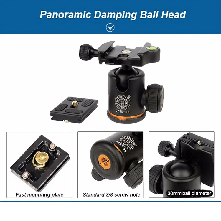 Heavy Duty Tripod Ball Head Ball Head With Top Lock Quick Release