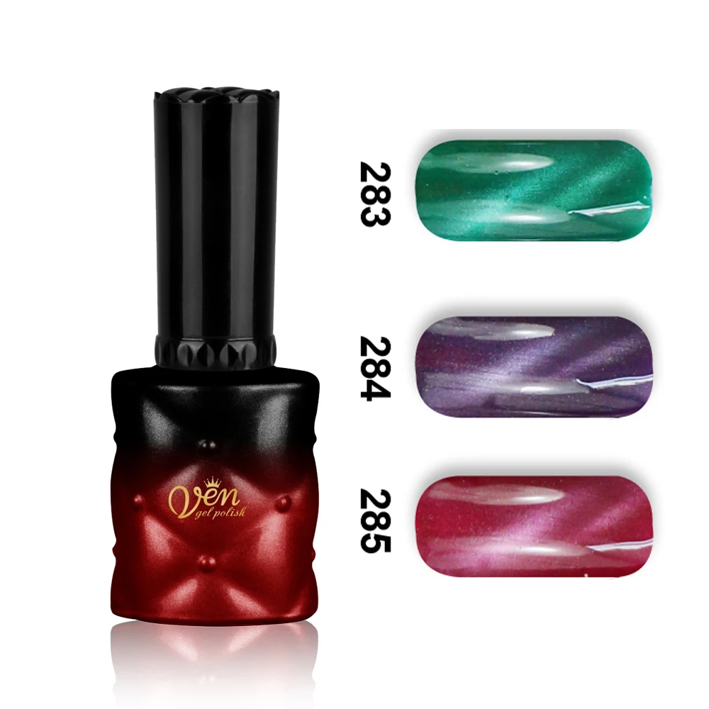 12pcs VEN Modern Magnetic Cat Eye UV LED Gel Polish 15ml with A Free Magnetic Stick