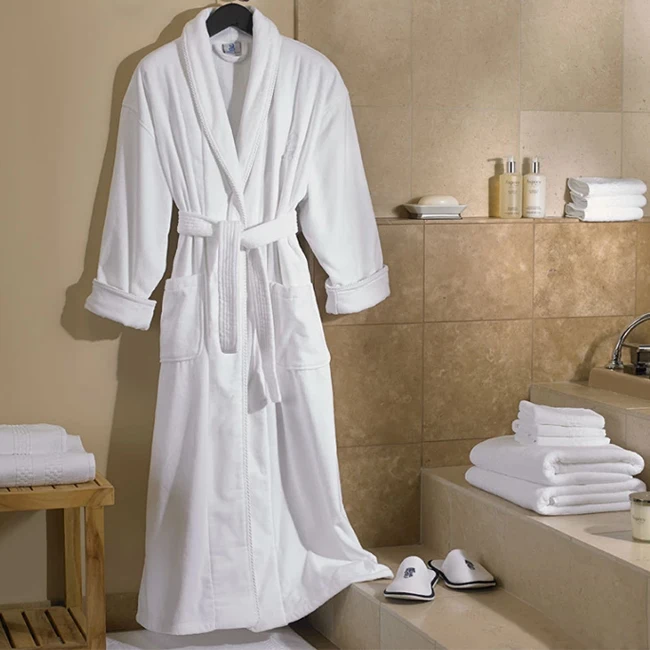 

white bath rope ladies bath rope dressing gown bathrobe white hotel Women's Sleep Wear Cotton Long Terry Robes, White or others